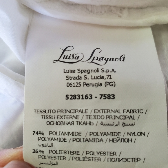 LUISA SPAGNOLI | Floral Lace  White Bridal White Collared Blazer - Picture 10 of 11